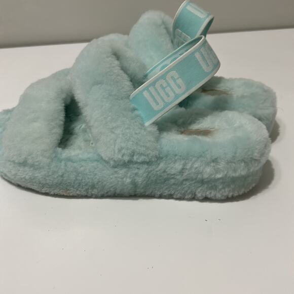 Ugg Mint Green Slippers Size 8 Excellent Condition - Picture 4 of 6